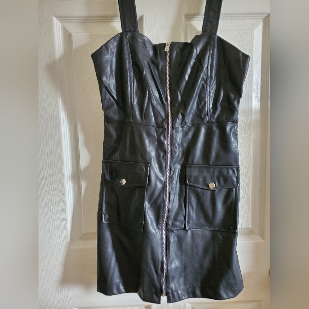 Leather dress